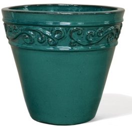 Derry 40cm ocean green glasiert<br />
TerraDura glasiert