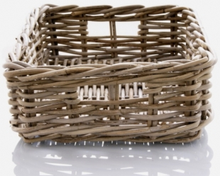 Rattanregalkorb,  grau  45x36 cm