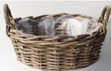Schale Rattan D43 H18 cm