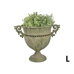 Esschert Vase rund in grün